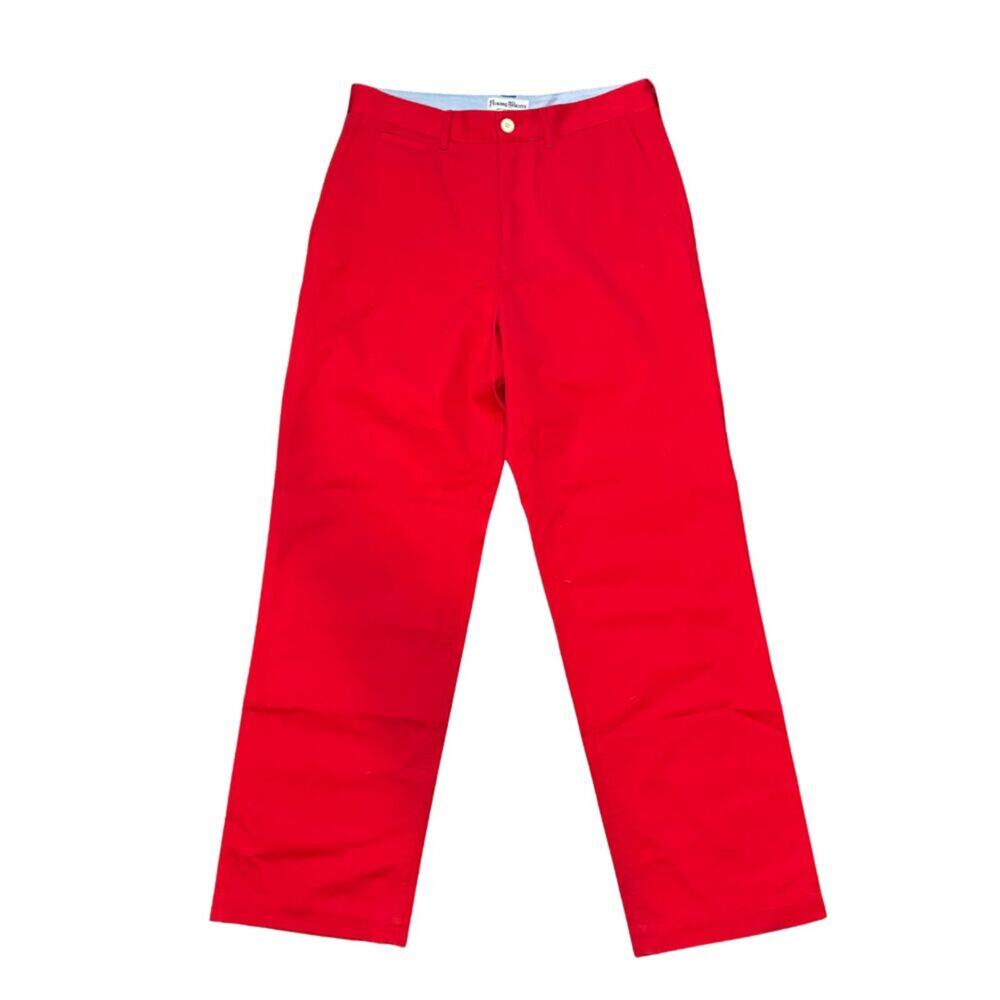 Rowing Blazers Red Wide Leg Trousers Pants Size 28 100% Cotton
